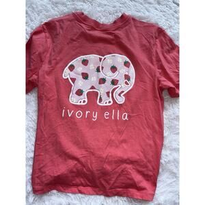 Ivory Ella Women’s Sz. S Pink Strawberry Design Tee. Cute, Exc. Condition